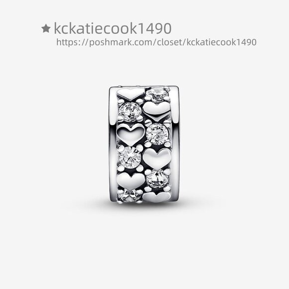 Pandora Infinite Hearts Sparkling Clip Charm - Picture 3 of 6